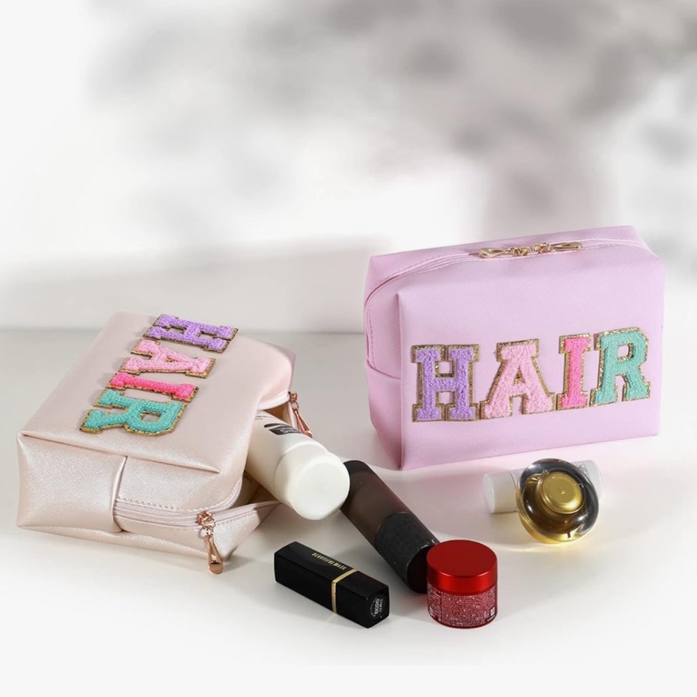 NWT HaIR bag / cosmetic bag zip up makeup / accessories pouch